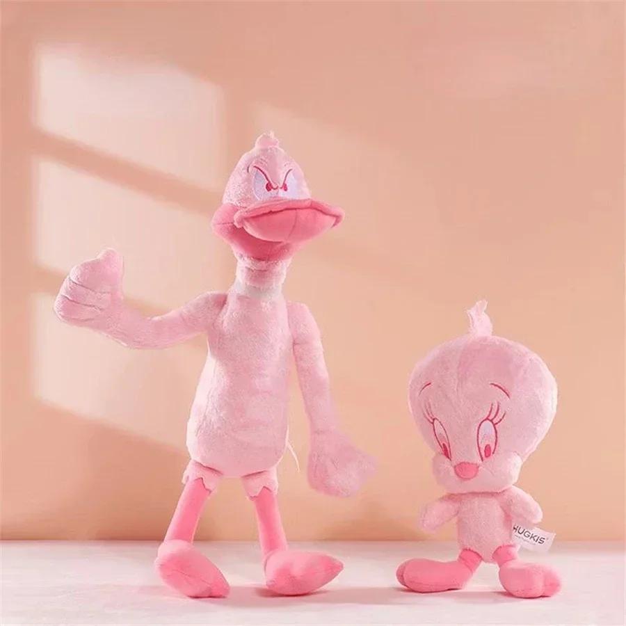 Розовая серия Плюшевые игрушки Looney Tunes Милый Каваи Розовый Плюшевая игрушка Багз Банни Птичка Твити И Утка Даффи Мягкие куклы Игрушки