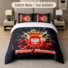 Poland Football Design Bedding Set Custom Text 1 Duvet Cover & 2 Pillow Cases