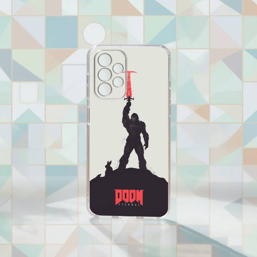 Game D-Dooms Phone Case Transparent Silicone Soft For Samsung S25,S24,S21,S22,S23,S30,Ultra,S20,Plus,Fe
