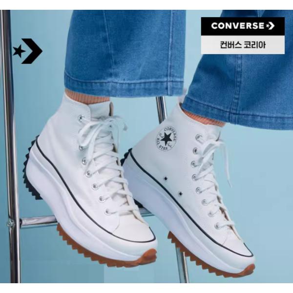 Converse Кеды на высокой платформе Run Star Hike, холщовые, белые