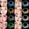 Funsachy 2Pcs Fashion Color Contact Lens For Pupils Blue Eyes 14.2mm Natural Brown Eye Lenses Beauty Green Lens Annual Cosmetics