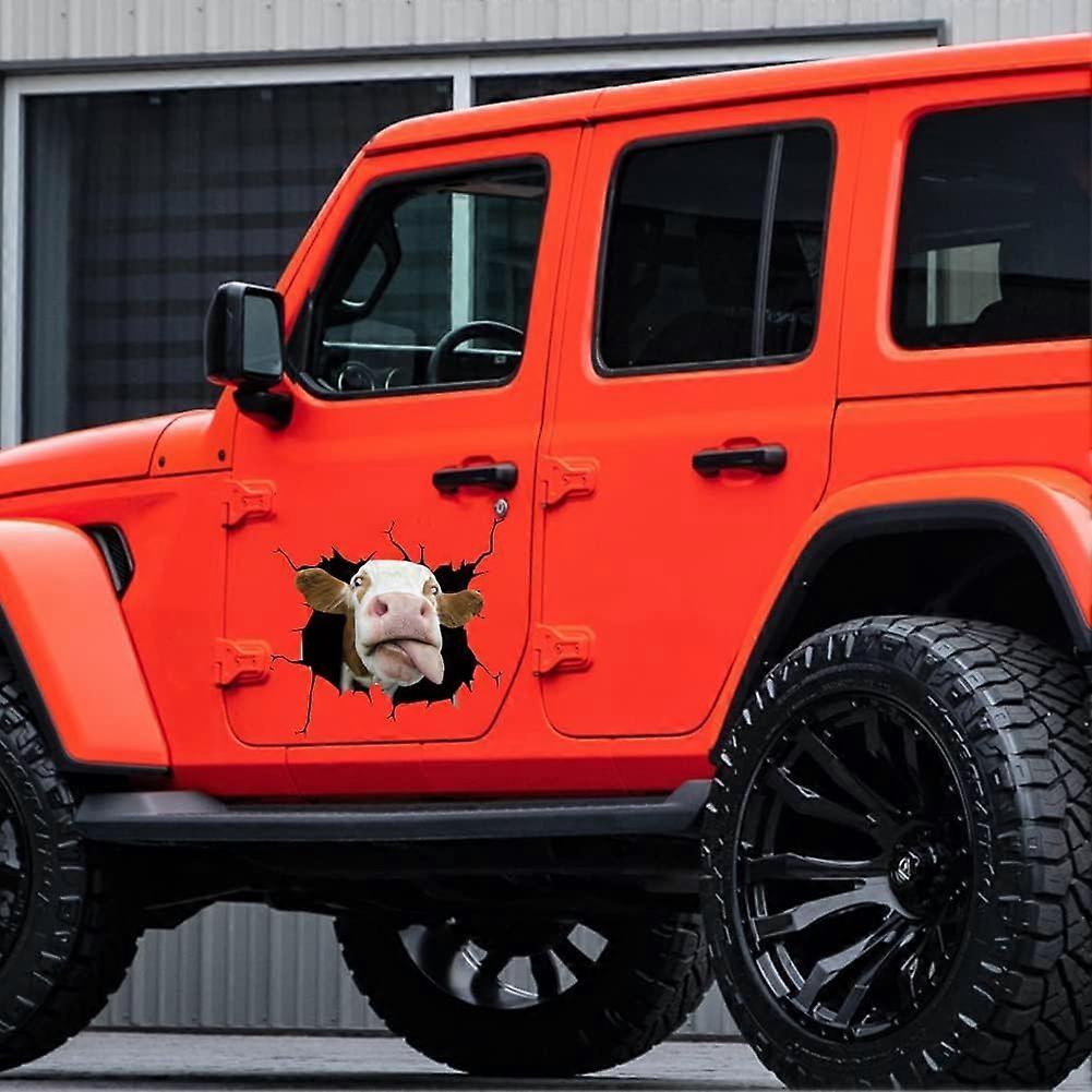 4pcs Car Simulation Animal Sticker,3D Funny Animal Stickers Car Body Scratch Stickers for Vehicles Automotive Van Trucks Laptop