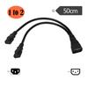 IEC 320 C14 Male To 2x C13 Female Y Splitter Power Cord Heavy Duty Extension Power Cable Replacement for UPS Server