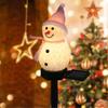 Christmas Solar Snowman Light Outdoor Waterproof Snowman Christmas Stake Solar Light Garden