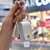 Keyring Plastic With Tassels Keychain Holder Hand Sanitizer Holder Empty Bottle PU leather Cover