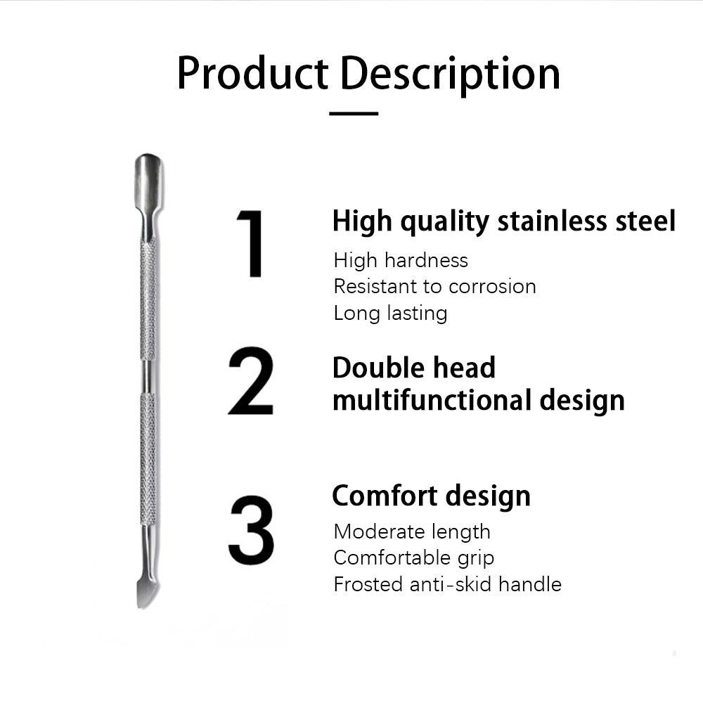 1/3 шт., толкатель кутикулы из нержавеющей стали, средство для удаления омертвевшей кожи и кутикулы, очиститель для маникюра, инструменты для ухода за ногтями, маникюрные инструменты, отшелушивающие кутикулы