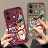Для Xiaomi 13t Poco F6 X5 X6 Pro Redmi Note 13 12 11 10 Pro Рождественский узор лося конфетного цвета Защитный мягкий силиконовый чехол для объектива