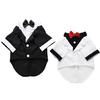 Pet Clothes Shirt Bow Tie Formal Tuxedo Wedding Costume