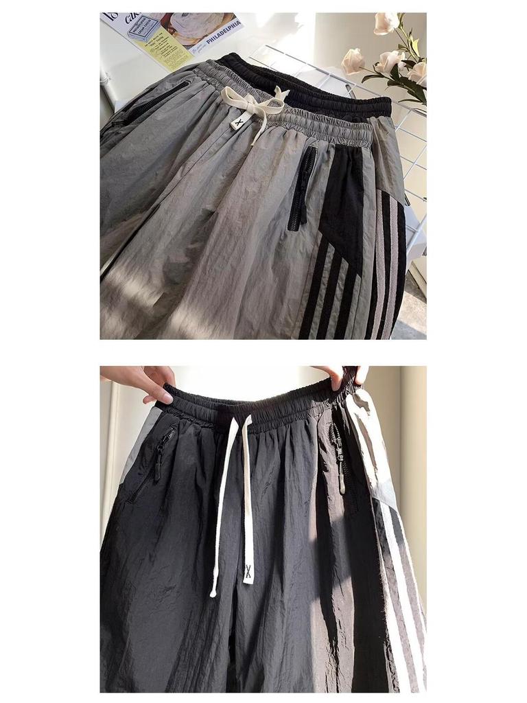 Мужские летние шорты в полоску в стиле ретро, быстросохнущие, для повседневной носки, трендовые