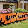 Halloween Fence Banner Castle Cat Bat Tombstone Pumpkin Outdoor Yard Decor