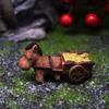 Donkey Cart Figurine Weather-Proof Donkey Trolley Statue Small Garden Decoration Sculpture Resin Ornament