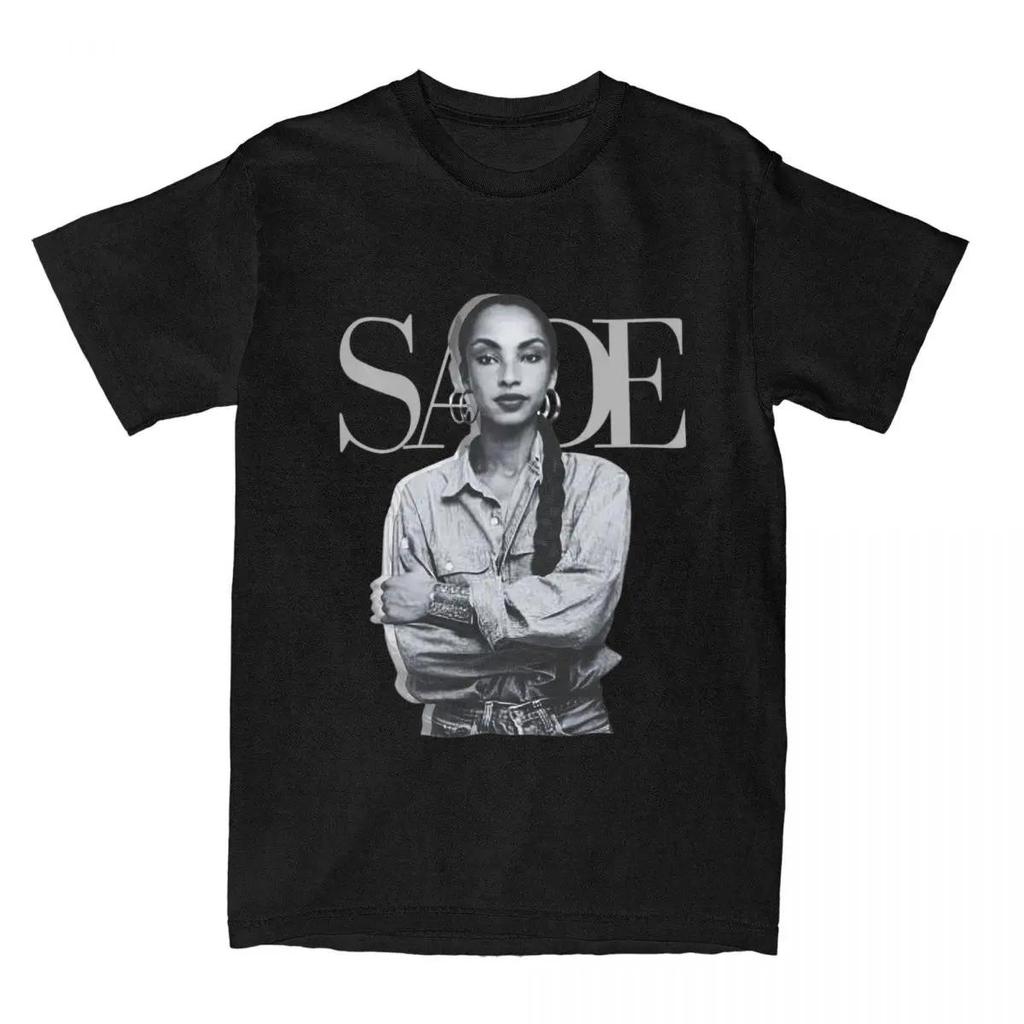 Vintage S-Sade Adu Love Deluxe World Tour T Shirt Men's Cotton Fashion for Male T-Shirt O Neck Tees Short Sleeve Clothes