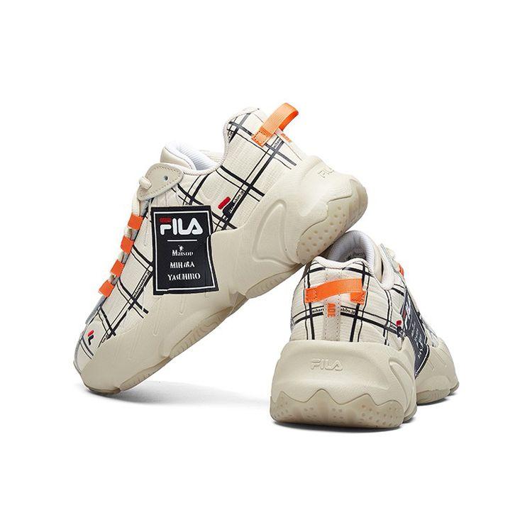 Mihara Yasuhiro X Fila Ade Ретро Ткань Синтетическая Кожа Дышащие Низкие Беговые Кроссовки Женские Кроссовки Молочно-Белый F12W031118FWG