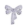 Zircon Ribbon Flower Brooch Crystal Flower Corsage Sparkling Diamond Flower Chest Decoration Gift for Mothers Such As Entrance Ceremonial Ceremonies,