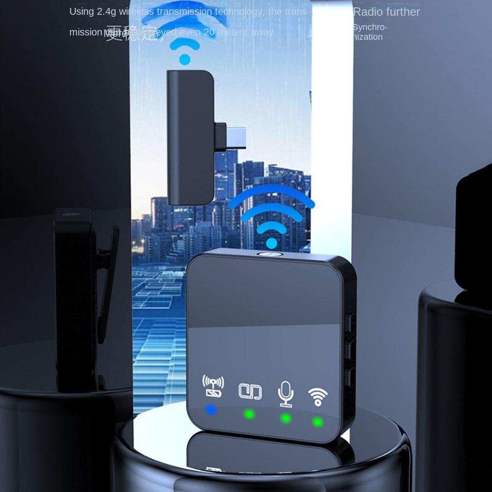 Type-C Wireless Lavalier Microphone Mini Mic Wireless Noise Canceling Mic  Outdoor