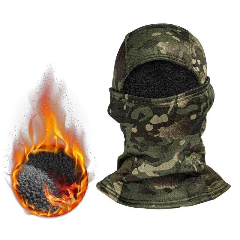 Зимняя военная тактическая Балаклава, теплая флисовая термобелье для лыж, сноуборда, утепление лица, велосипедные охотничьи шапки, шарф