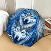 1pc Blue Wolf Fantasy Artwork Umbrella with Plastic Handle,Suitable for All Seasons Home Travel Outdoor UmbrellaDD954