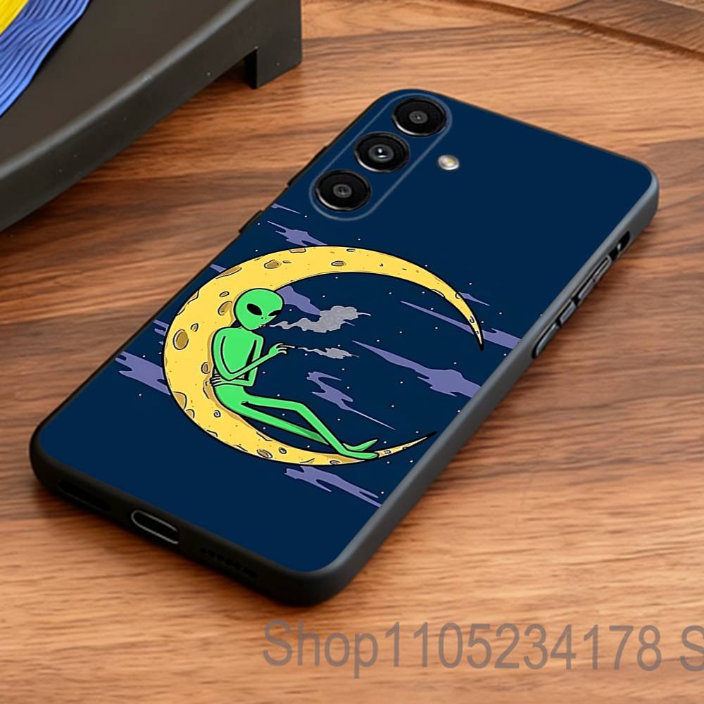 Уникальный Космический НЛО Инопланетный Чехол для Телефона Samsung Серии S s21 s22 s23 s24 s25 FE Plus Ultra Мягкий ТПУ Приятный для Кожи Чехол