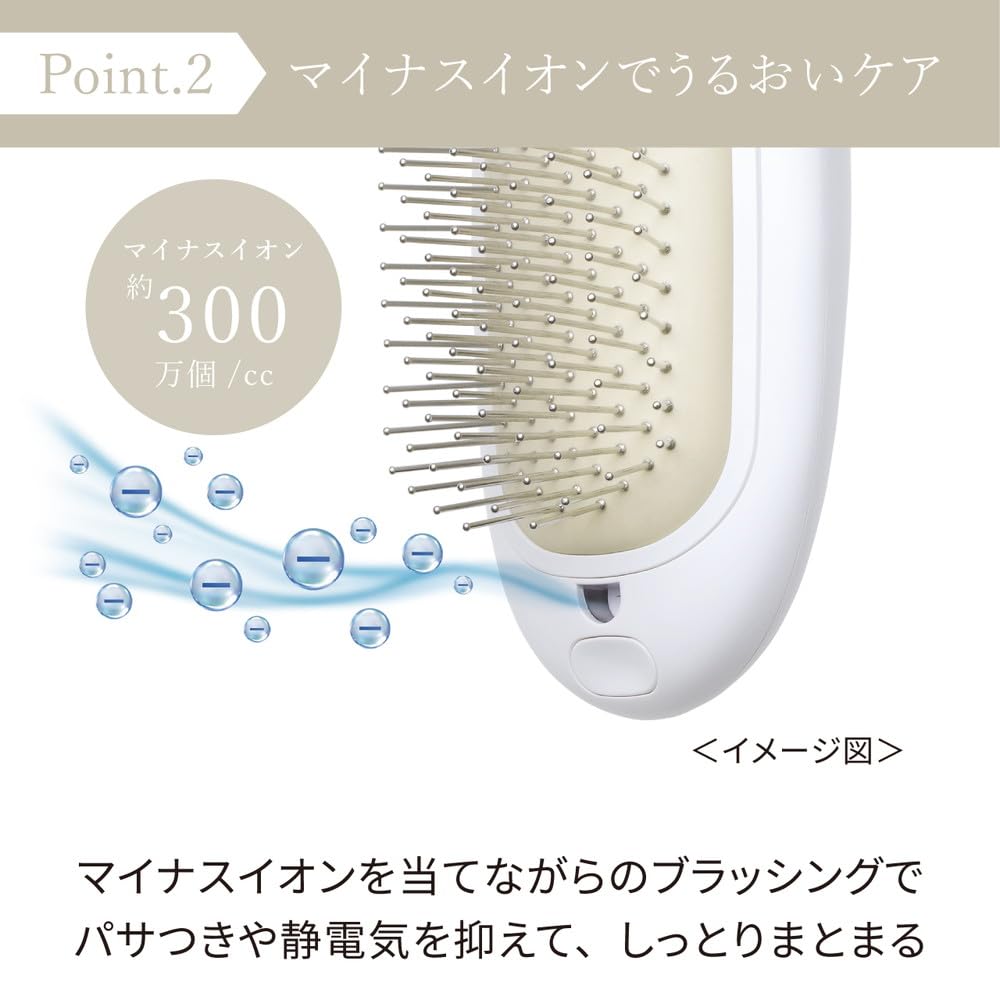 FESTINO Салонный уход Быстрая ионная щетка Уход за кожей головы Насадка-щетка с отрицательными ионами Моющаяся Компактный размер Подарок (СМХБ-028) [Волосы и уход] (белый)