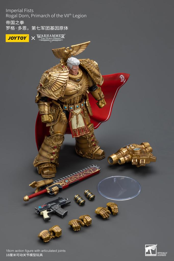 JOYTOY Warhammer 40,000 Имперские Кулаки Рогал Дорн, Великий Командир 7-го Легиона, Фигурка 118 Масштаба (Готовый продукт)