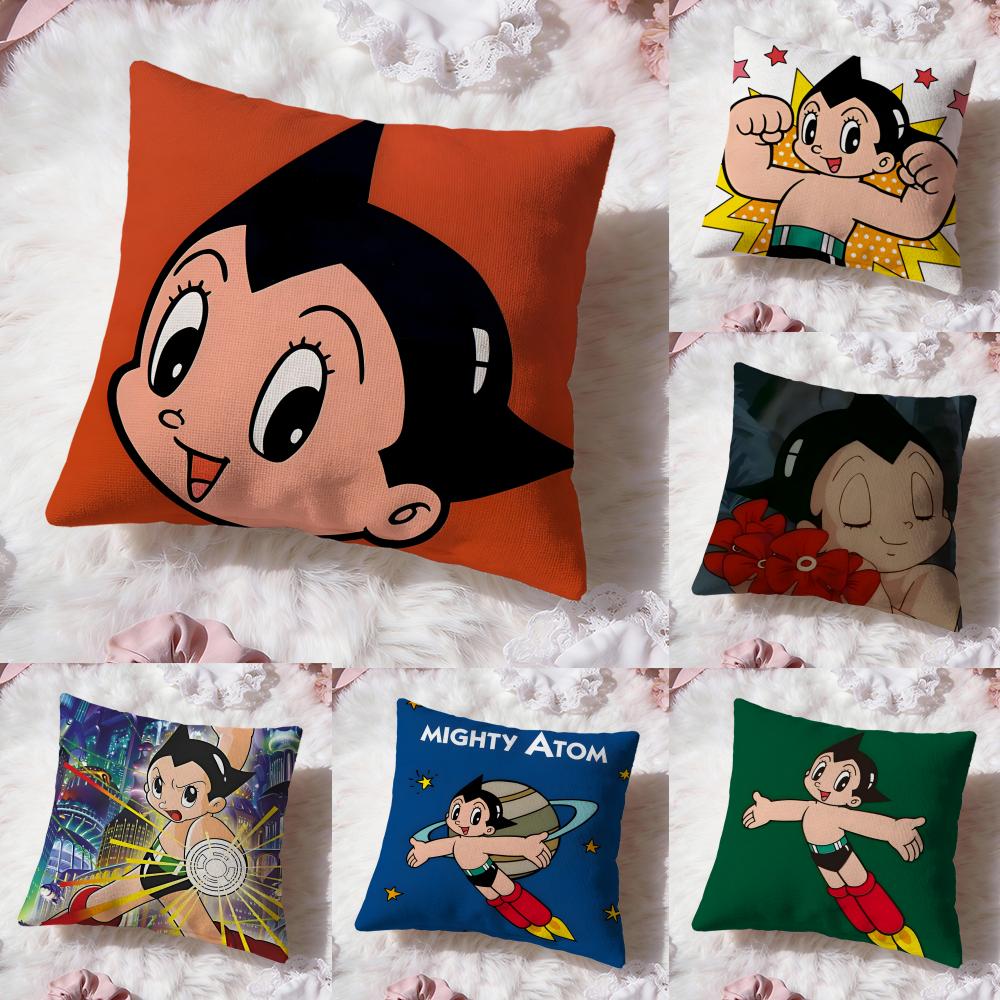 Классический аниме-подушка Astro Boy Премиум-комфорт Двусторонняя наволочка - Дизайн "Два в одном" для любой комнаты и салона автомобиля