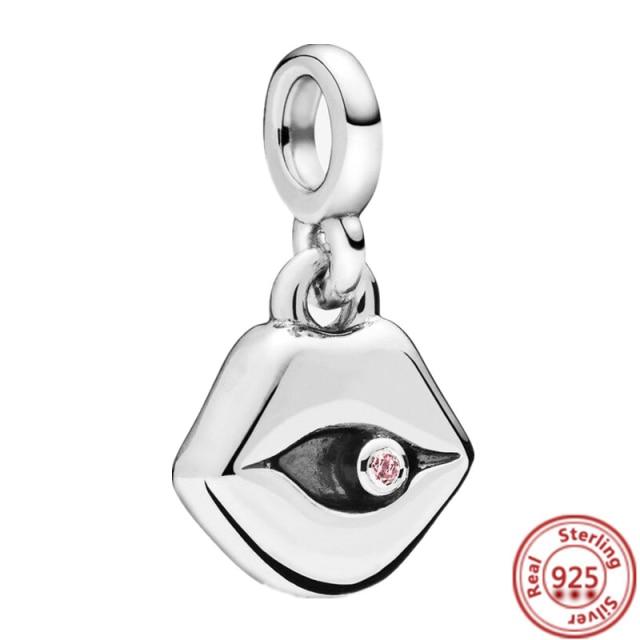 Серьги-браслет Charm Me, ювелирные изделия своими руками, серебро 925 пробы, моя любовь, морская звезда, фламинго, ласточка, мир, мини-подвеска из бисера