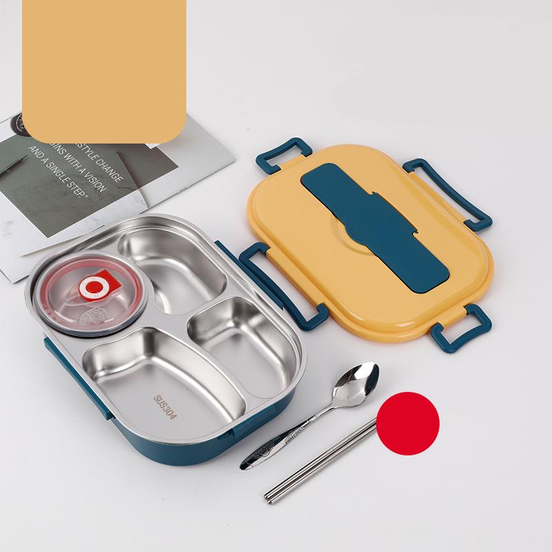 Food Storage Container Dinnerware Stainless Steel Lunch Box Portable Bento Box Food Storage Student