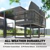 4 Seater Garden Dining Set Rattan Outdoor Furniture With Space Saving Chairs And Thick Cushions For Patio Balcony Black
