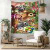 Masha Bear Wall Decor Tapestry Art For Pet Memorial Birthdaywedding Party Backdrop Family Gift