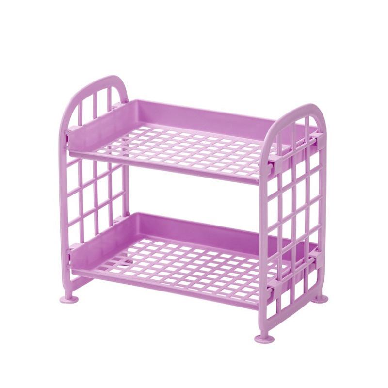 Double Layer Storage Rack for Desktop, Kitchen, Bedroom, Bathroom, and Office - Cosmetic Organizer Shelf.