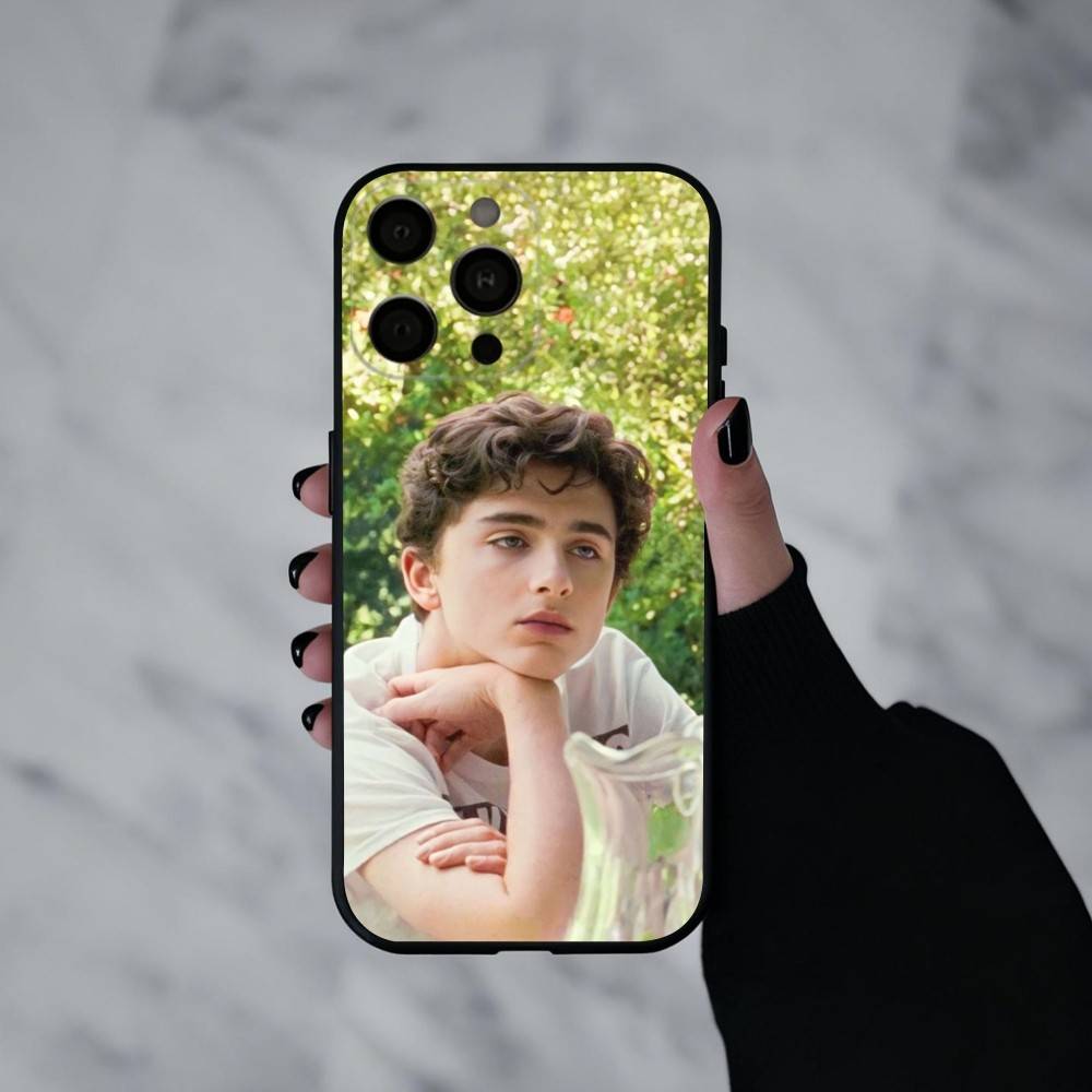 Чехол для телефона 'Молодой герой' Т-Тимоти Ш-Шаламе Для iPhone 17pro,16,15,14,13,12,11 Plus,Pro Max,XS,Мягкий силиконовый черный чехол