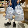 Schoolbag new backpack ins Japanese cute girl small flower backpack Korean version printed high school students large capacity