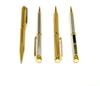 Brass hexagonal rotating engraved ballpoint pen and mechanical set of in a gold pencil, 2, high-quality box, K7-6KS-1-K