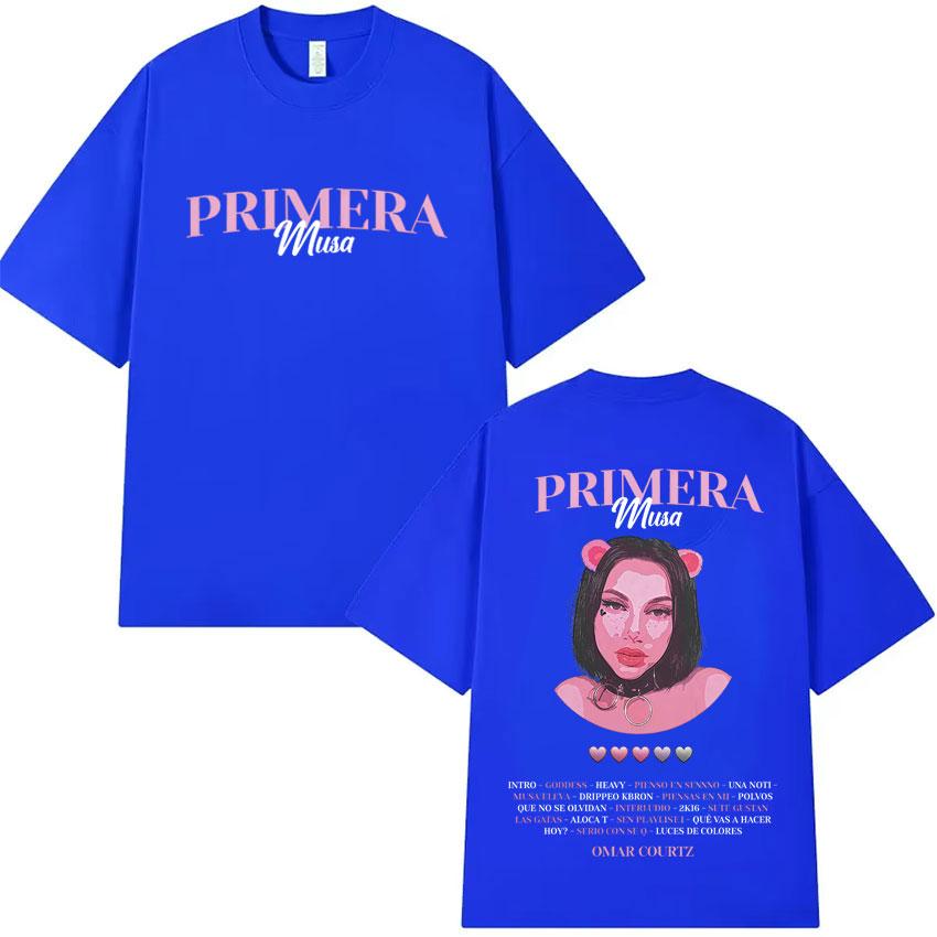 Trendy Rapper Omar Courtz Primera Musa Harajuku Graphic High Quality Tshirts Mens Casual Tee Shirt Hip Hop Oversized Cotton Tops