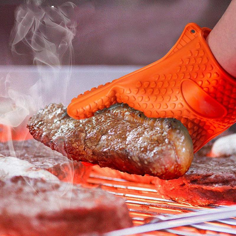 Baking Silicone Microwave Oven Gloves BBQ Grill Gloves Heat Resistant Oven Mitts Kitchen Gadgets Kitchen Accessories