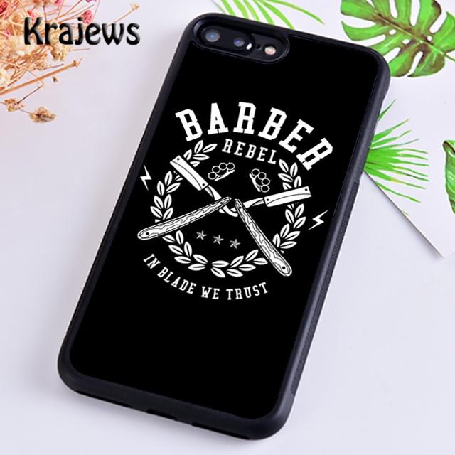 Мягкий чехол для телефона Krajews Love Barber Life для iPhone 14 5 SE 6s 7 8 plus 11 12 13 pro X XR XS max Samsung S21 S22ultra Plus