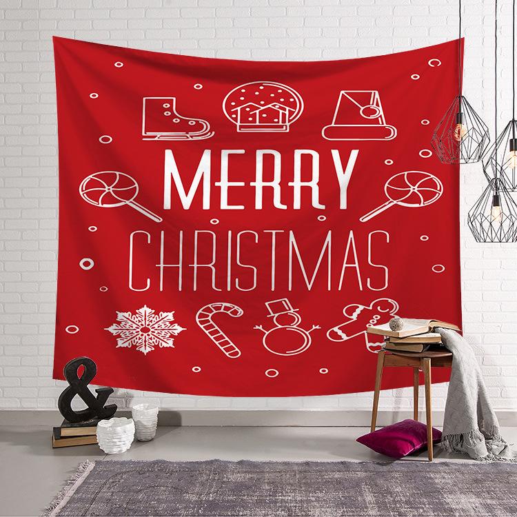 Tapeçaria de natal домашний декор Рождественский гобелен Снеговик Рождественская елка большой настенный фон тканевый декор комнаты гобелен