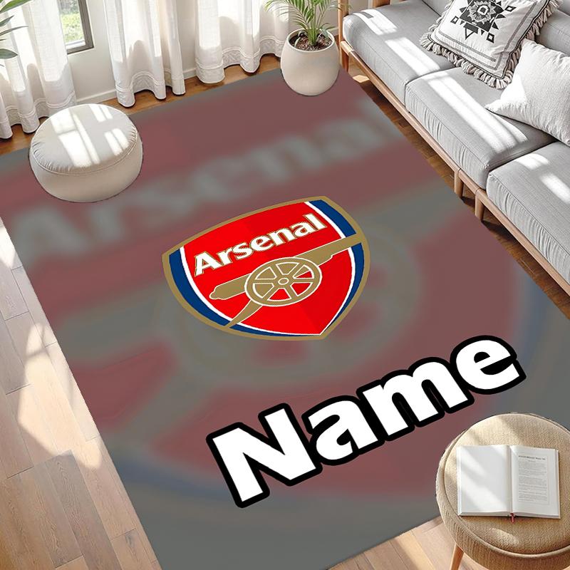 Custom Name Personalized football team Print Carpet, Versatile Home Decor Rug, for Playroom, Apartment, Balcony, Entryway, Hallway Gift