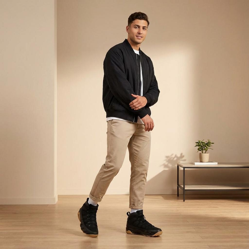 Air Jordan 9 Retro Boot NRG Черный Резина Мужские Кроссовки Резина-Светло-Коричневый AR4491-025