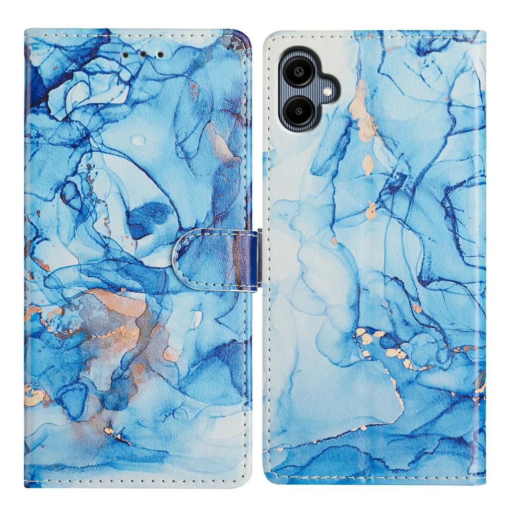 For Samsung Galaxy A07 4G Case Pattern Printing Wallet Stand Flip Leather Phone Cover with Strap