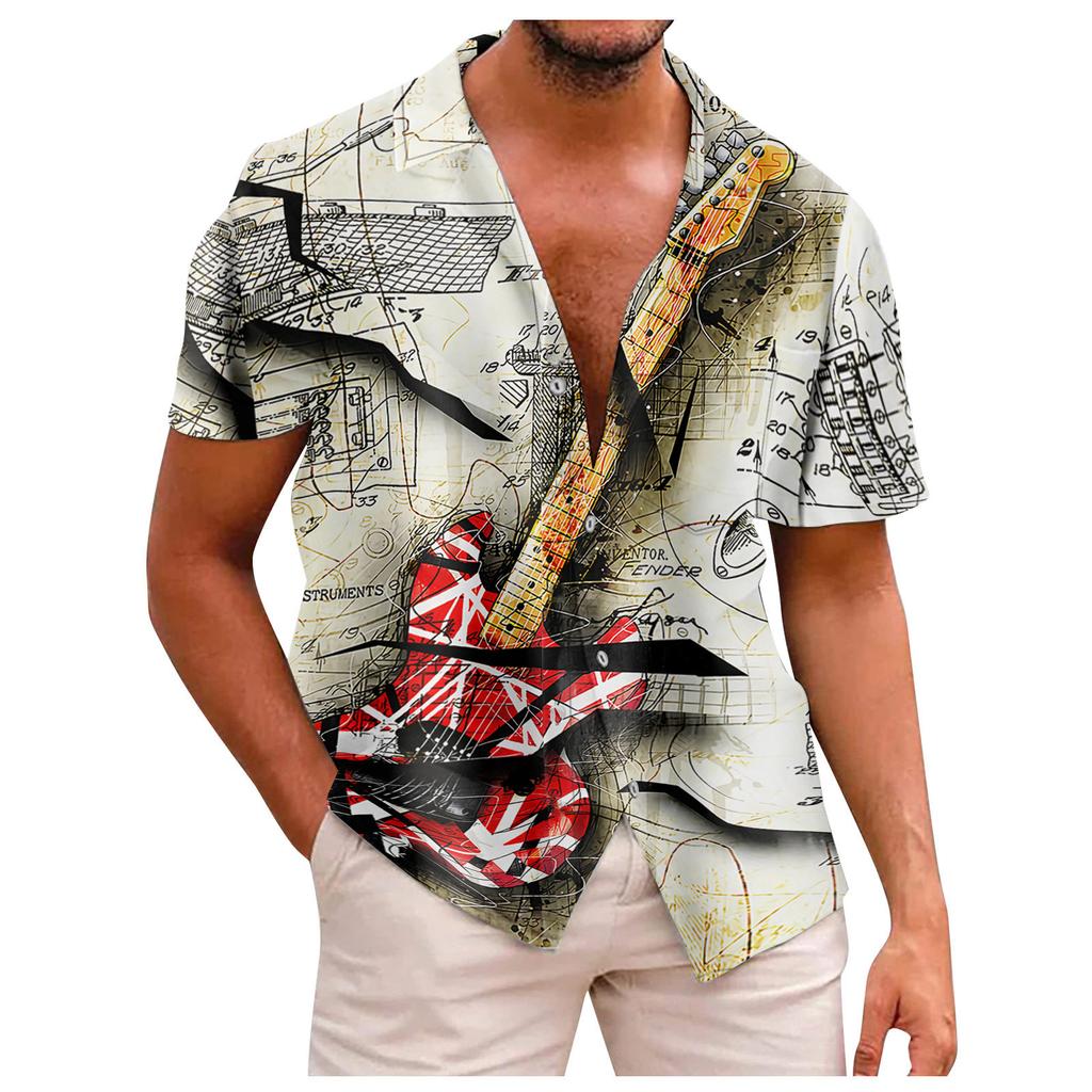 Рубашка с коротким рукавом, мужская повседневная рубашка с коротким рукавом, свободная рубашка с карманом