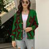 Autumn and Winter Women's Knitted Cardigan Sweater V-Neck Button Cozy Casual Knitted Cardigan