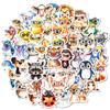 Boutique 50 Creative Anthropomorphic Small Animals Graffiti Stickers Cultural Glasses Starfish Decoration Mobile Phone Case Refrigerator Stickers