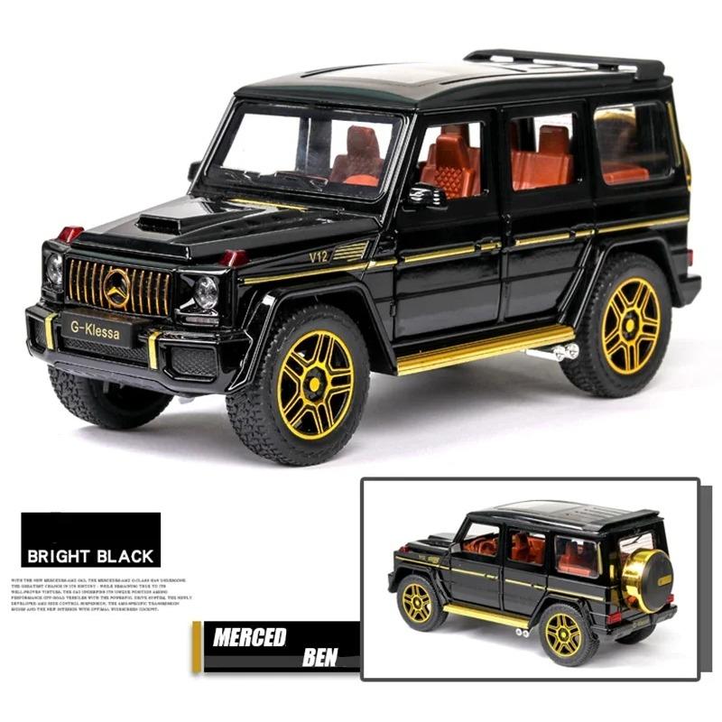 1/24 Benz G63 SUV литая модель автомобиля из литого металла и игрушечная модель внедорожника для моделирования звука и света коллекционная игрушка в подарок