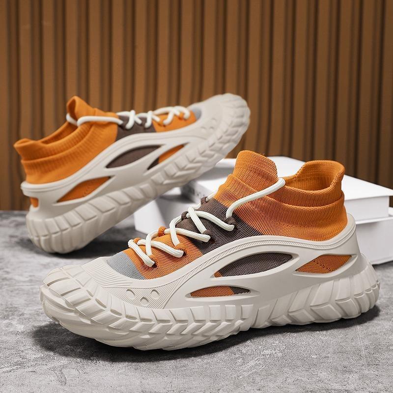 Мужская обувь весна и лето дышащая fly-woven однопедальные носки-обувь повседневная модная сетчатые кроссовки