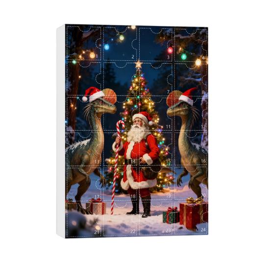 Christmas Countdown Calendar Advent Box 24-Day Mini Cute Flying Dragon Ornament Multifunctional Holiday Decoration for Kids Family Home Car