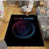 Custom Name,Manchester City FC Home Sofa Decoration for Living Room & Bedroom, Non‑Slip Play Flannel Floor Mat for Game Room