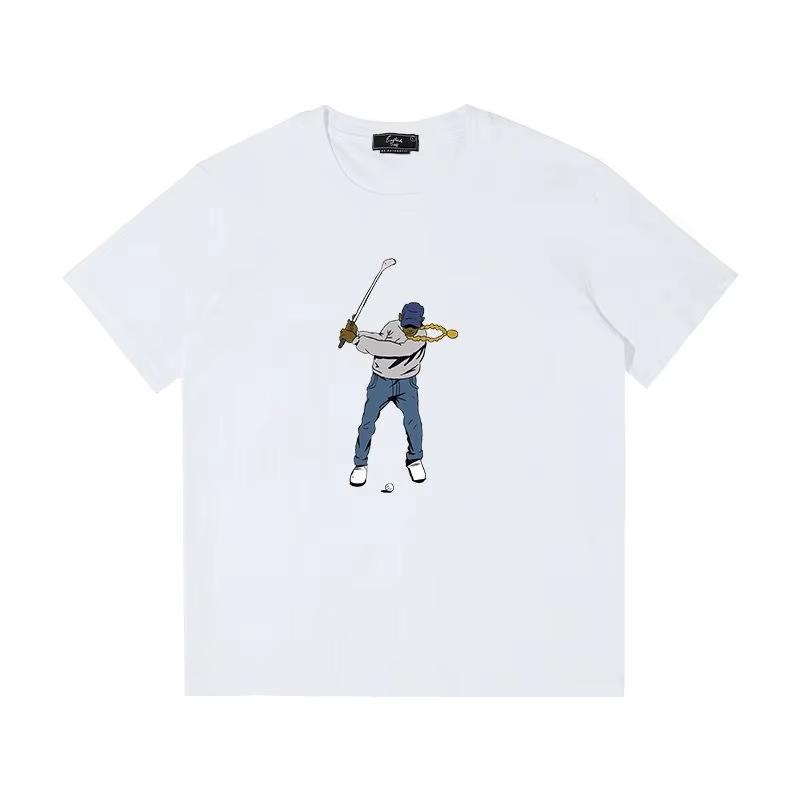 High Quality Sports Brand Summer Casual and Loose Short Sleeve Breathable Sport Print Crew Neck T-Shirts Unisex