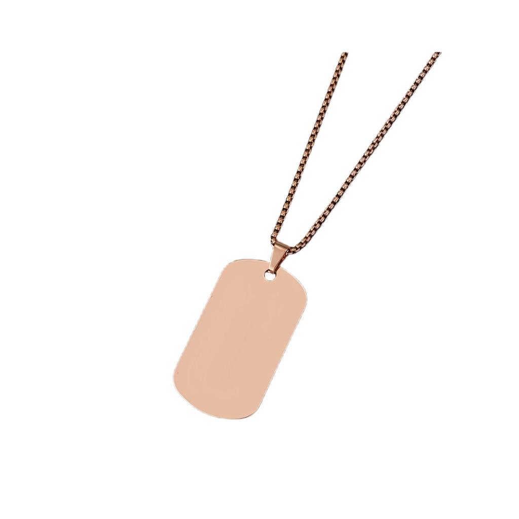 Мужское европейское и американское ожерелье-подвеска в виде военного жетона из титановой стали и брелок для гравировки