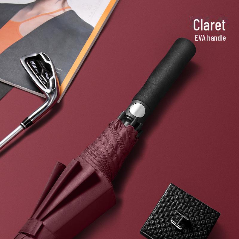 27-дюймовый автоматический зонт для гольфа с логотипом, длинной ручкой, идеально подходит для деловых или рекламных подарков